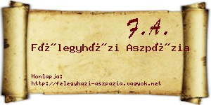 Félegyházi Aszpázia névjegykártya